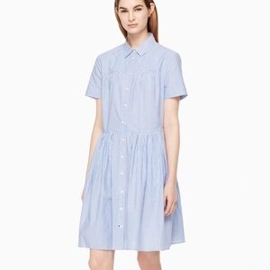 Kate Spade Broome Street Shift Poplin Striped Dress